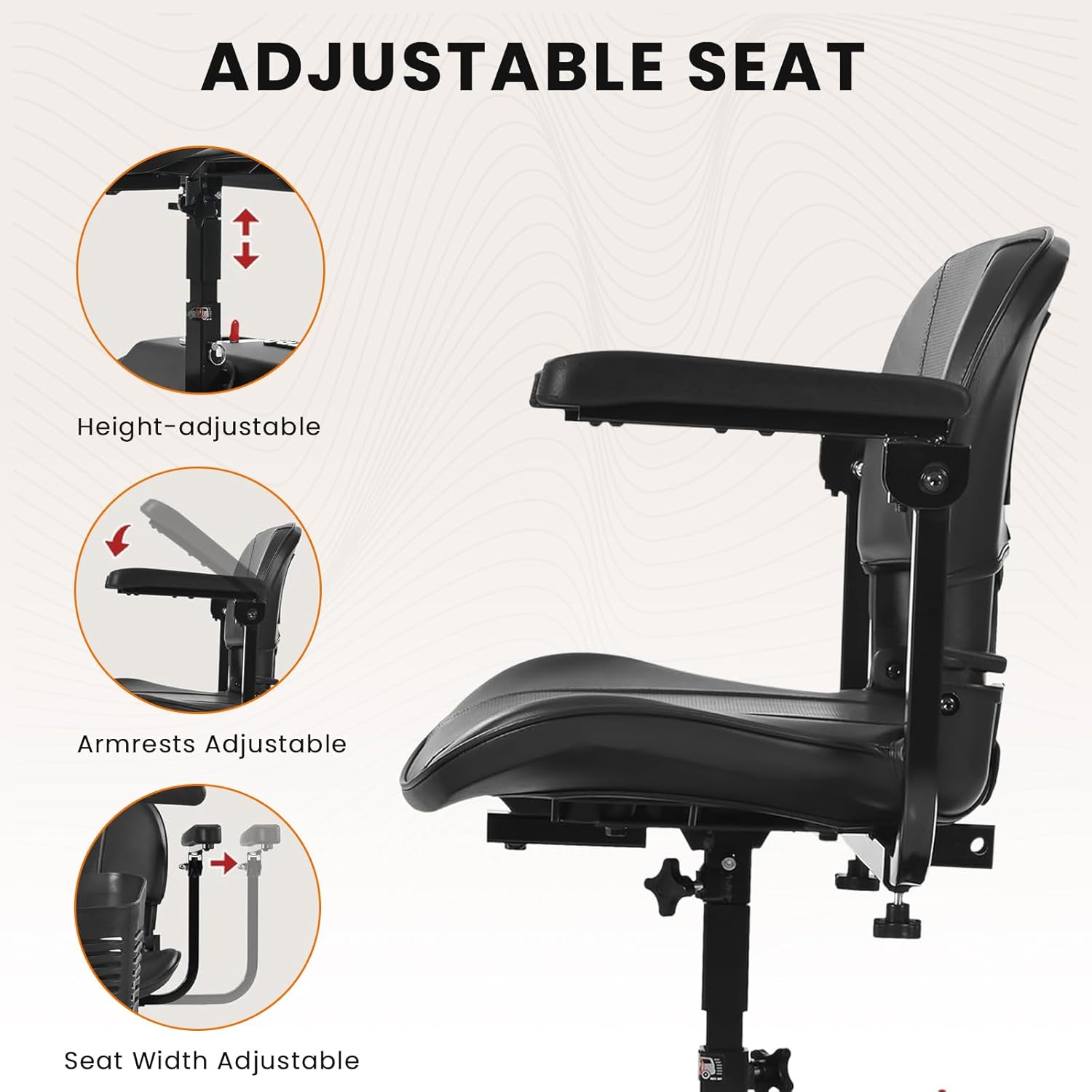 Electric Foldable Mobility Scooter for Adults – 4-Wheel Compact Design